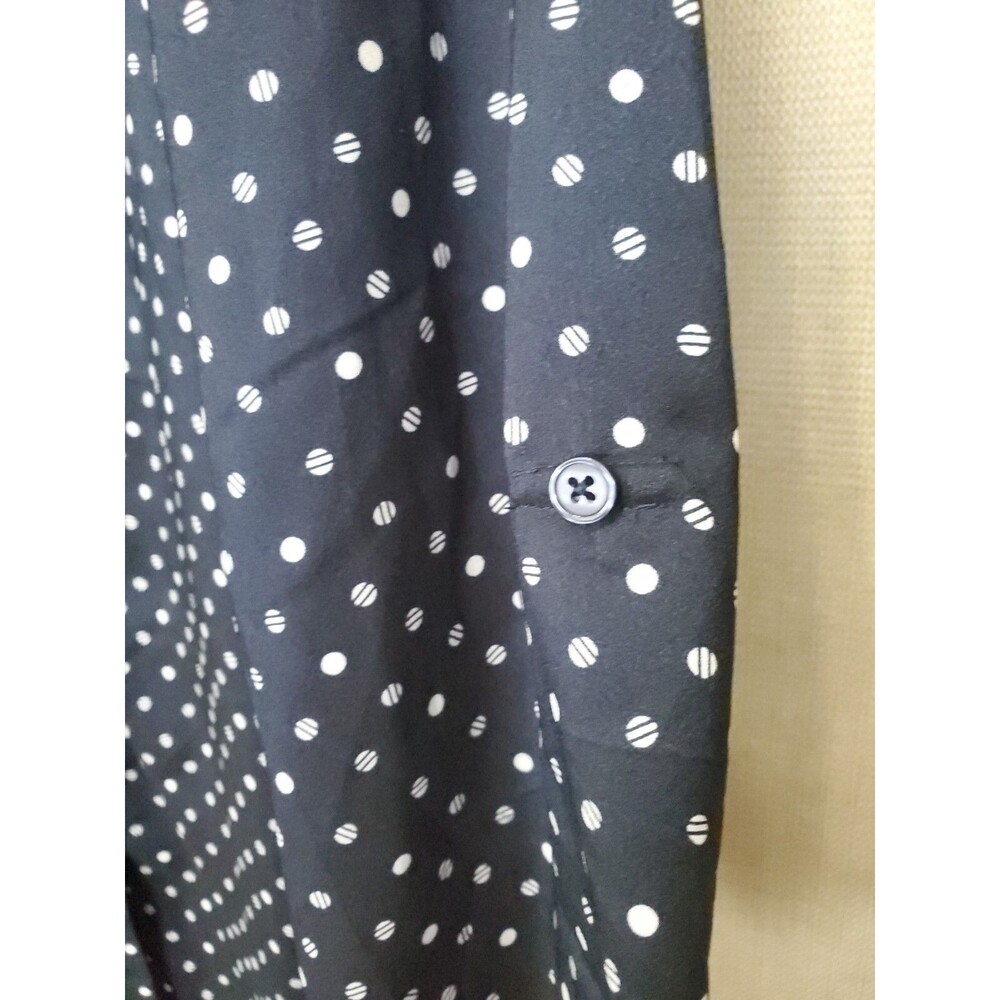 Chico's Blue Dotted Button-Cuff Button-Up Tunic S… - image 3